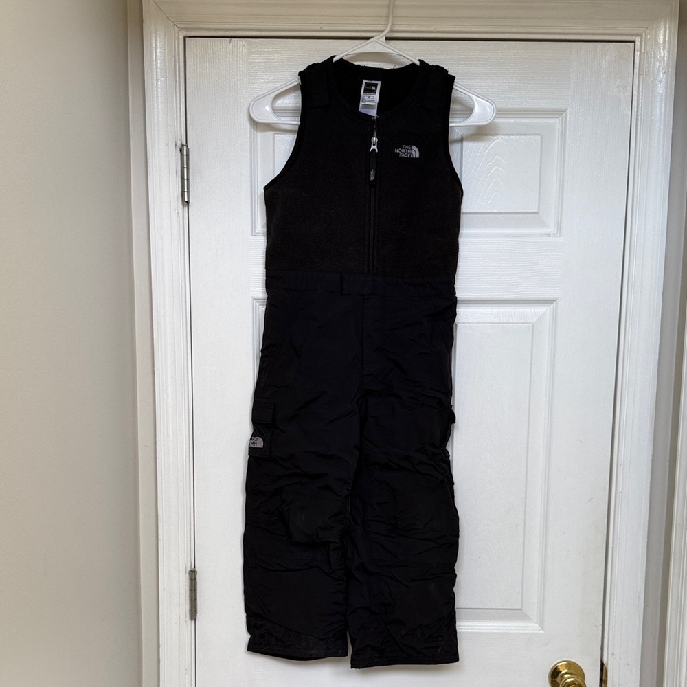 The North Face Kids Black Snow Bibs  One Piece